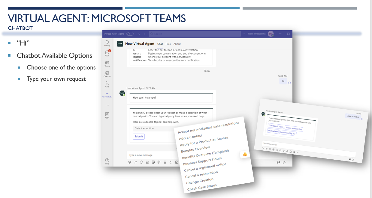AI: ServiceNow Virtual-Agent Chatbot
