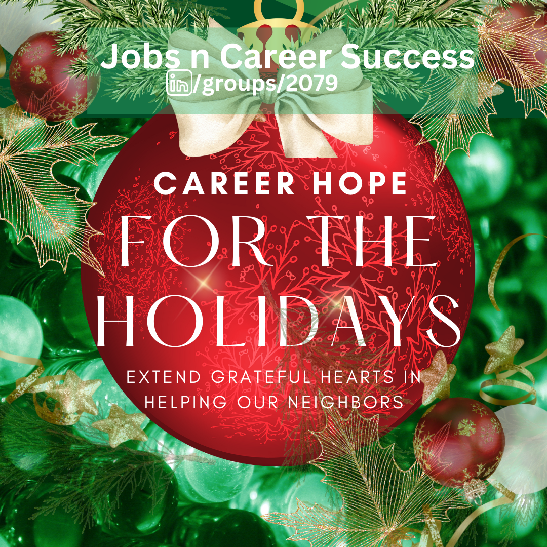 Holiday Shutdown Survival Guide: Holiday Shutdown Survival Guide → Real help, right now.
Jobs N Career Success is a free, community-run marketplace where we share job leads, freelance gigs, and side income—friend to friend. Started after 9/11, still paying it forward today. If you have a lead, post it. If you need work, say it. Recruiters and employers—your openings make a difference.
👉 Join & share: https://www.linkedin.com/groups/2079/

#HolidayJobs #NowHiring #JobSearch #Recruiting #RemoteWork #Contract #Freelance #PayItForward