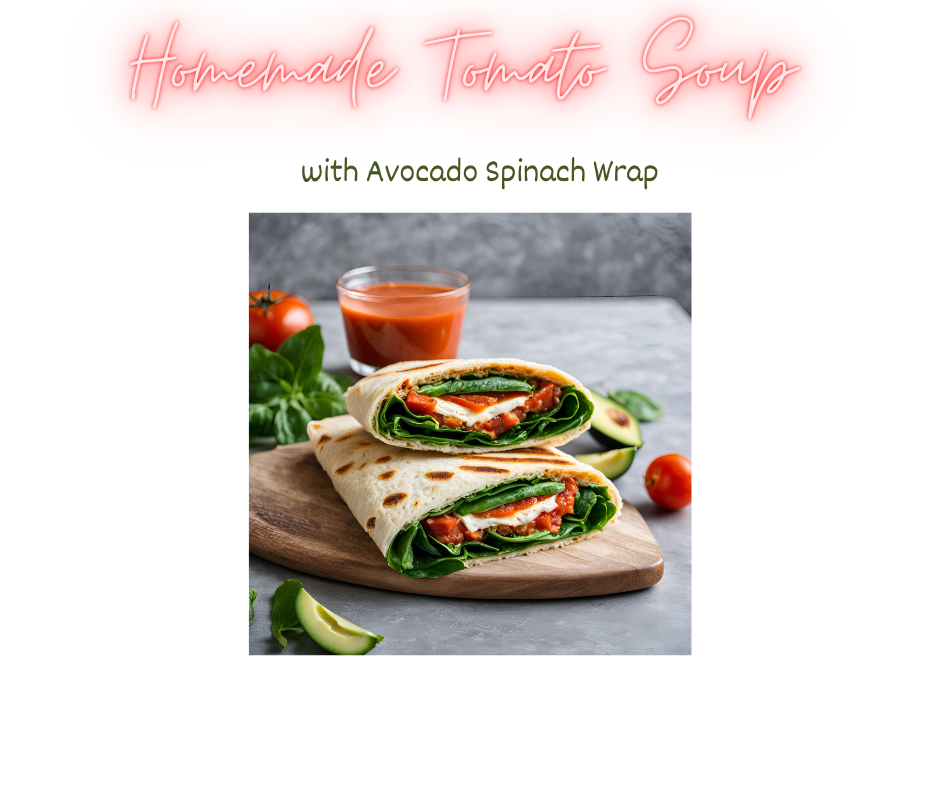 Comforting: Healthy Food Trade-Ups: Homemade Tomato Soup with Avocado Wraps