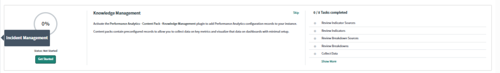 New in Performance Analytics:  Knowledge Management Guided Setup
