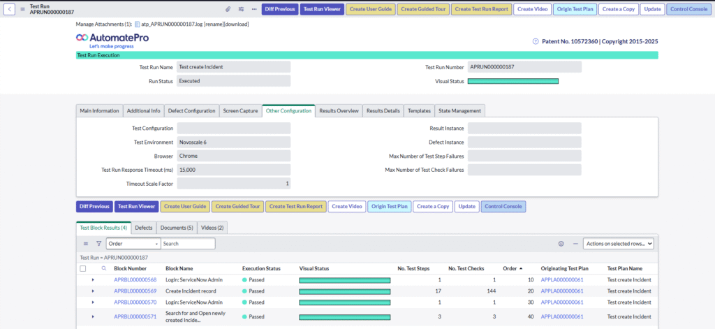 AutomatePro Test Run Execution 1024x471