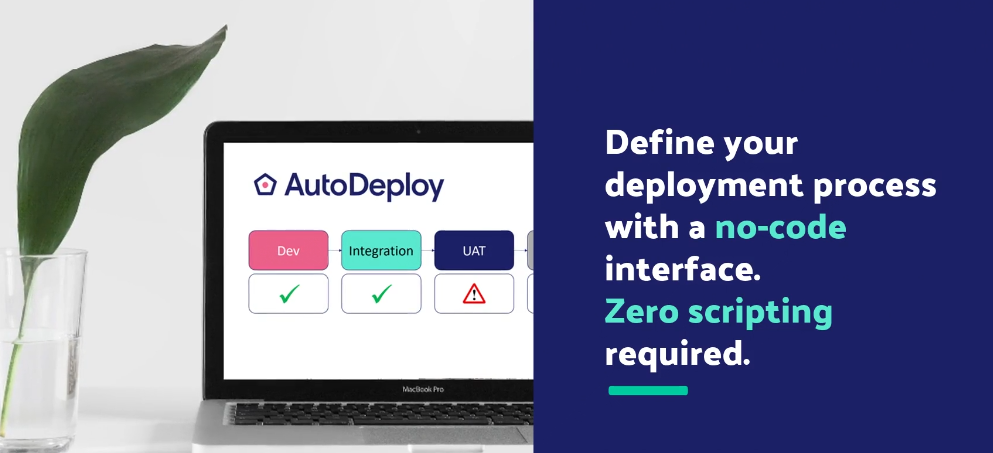 Creating Automated Deployment Plans Recognizing AutomatePro AutoDeploy Value Build and update deployment automations with a simple, no-code interface—deliver changes in days, not months. When processes change, adjust automations with easy click-and-select edits, no developer required. AutomatePro AutoDeploy Value Build and update deployment automations with a simple, no-code interface—deliver changes in days, not months. When processes change, adjust automations with easy click-and-select edits, no developer required.