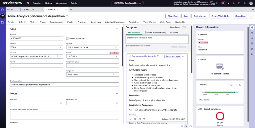 ServiceNow Zurich Agentic CSM image